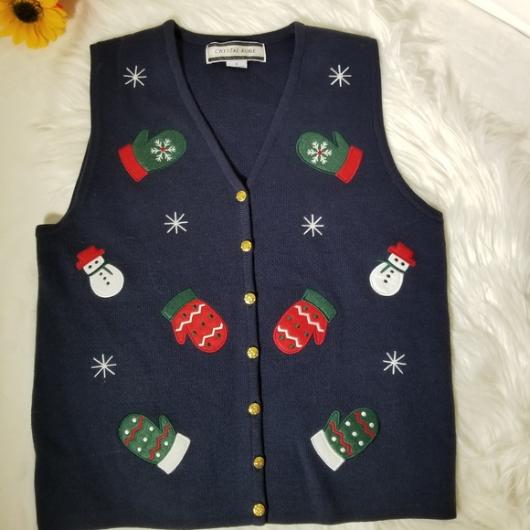 Crystal Kobe Jackets & Blazers - Christmas Vest Crystal Kobe Sweater Size S Crystal Kobe Jackets & Blazers - Christmas Vest Crystal Kobe Sweater Size S